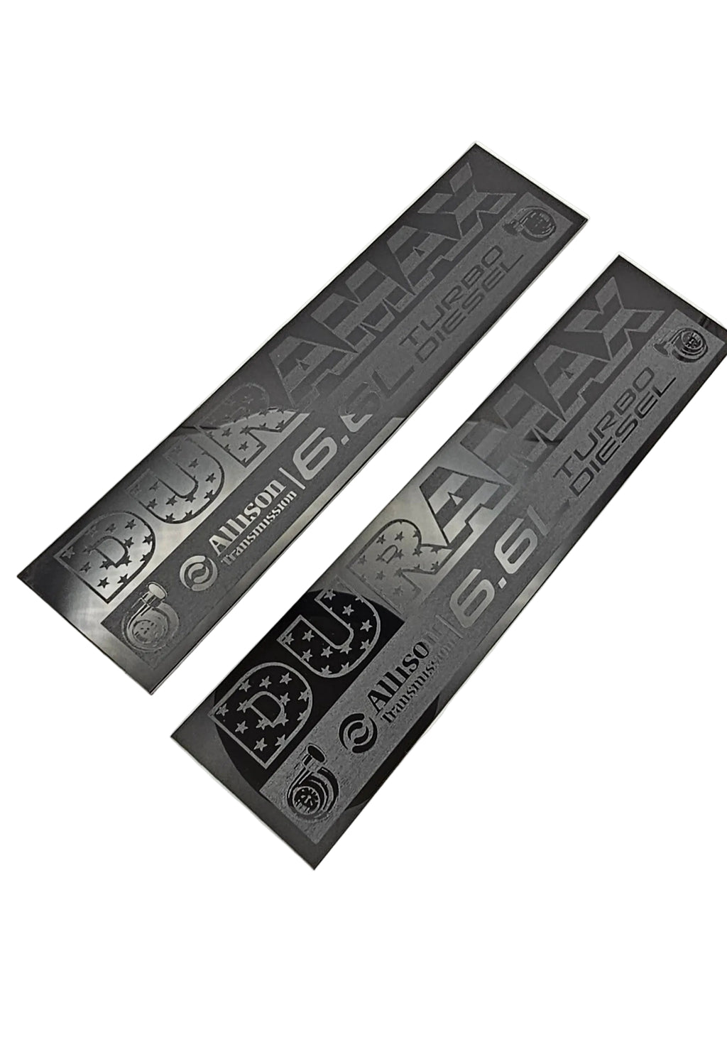 2020-2026 GMC Sierra HD | Duramax American Flag Text Fender Emblems (installed reference photo)