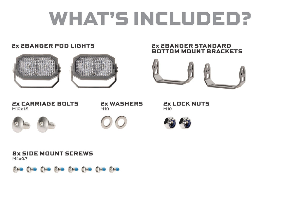 Morimoto 2Banger LED Pods: NCS Combo Beam