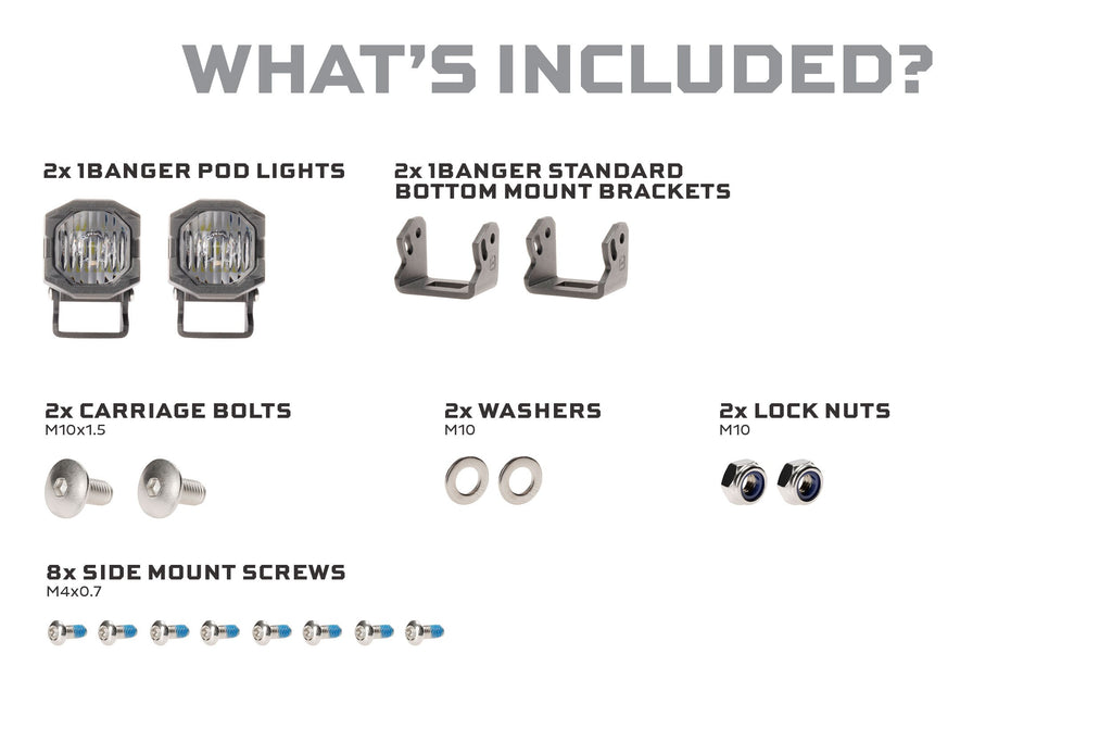 Morimoto 1Banger LED Pods: HXB Spot Beam