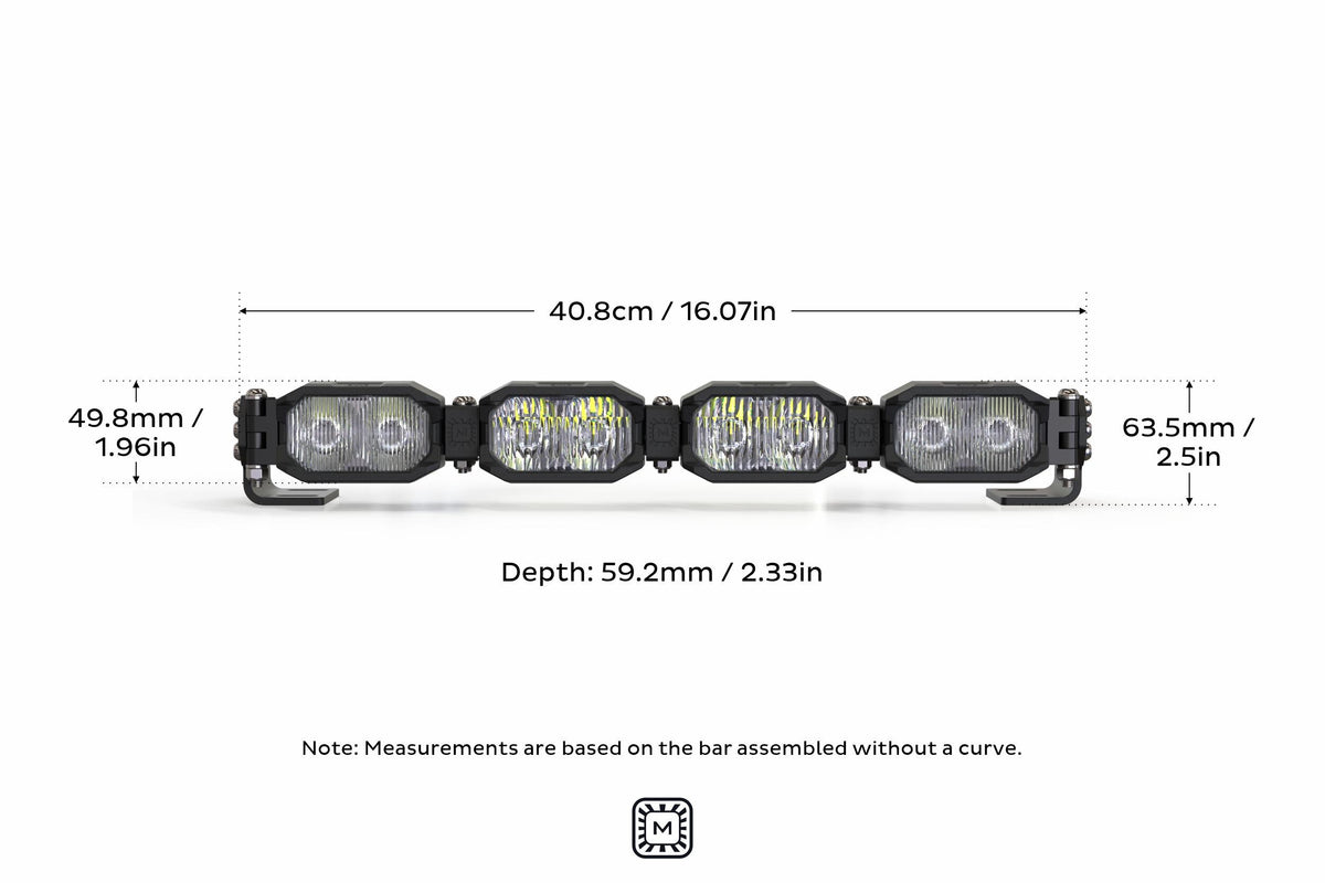 Morimoto 2Banger LED Light Bar: 4 Pod / 16"