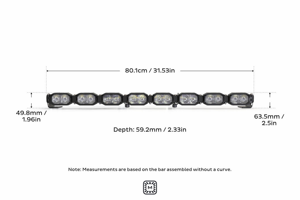 Morimoto 2Banger LED Light Bar: 8 Pod / 31.5"