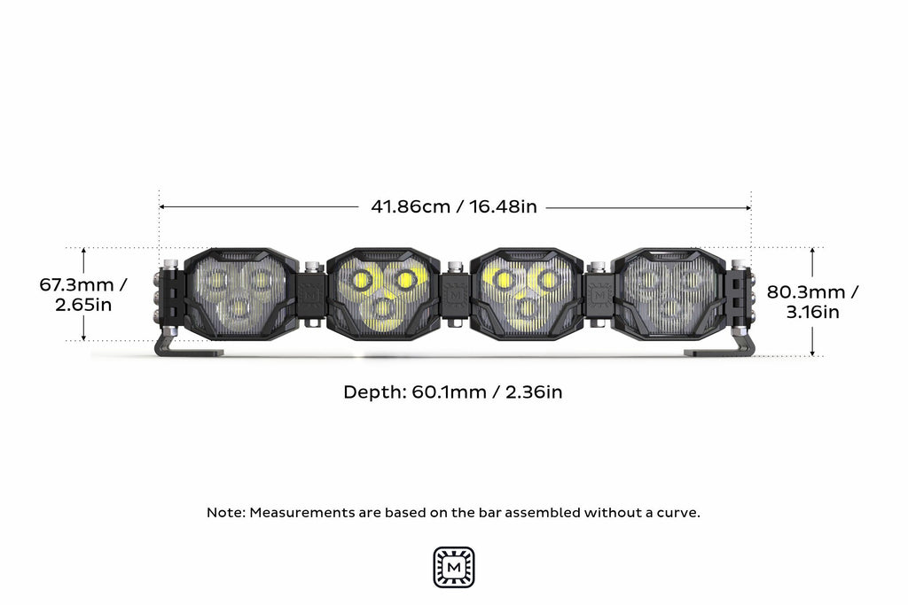 Morimoto 4Banger LED Light Bar: 4 Pod / 16.5"