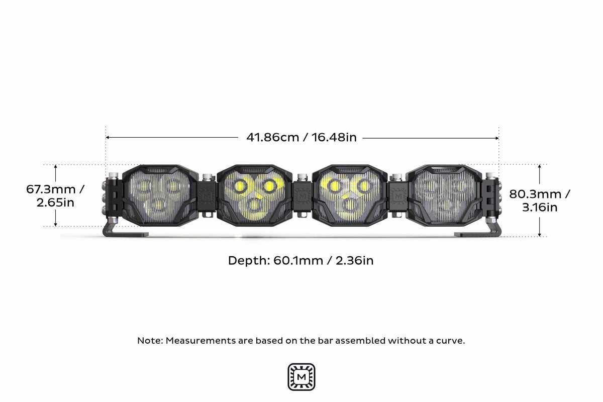 Morimoto 4Banger LED Light Bar: 4 Pod / 16.5"