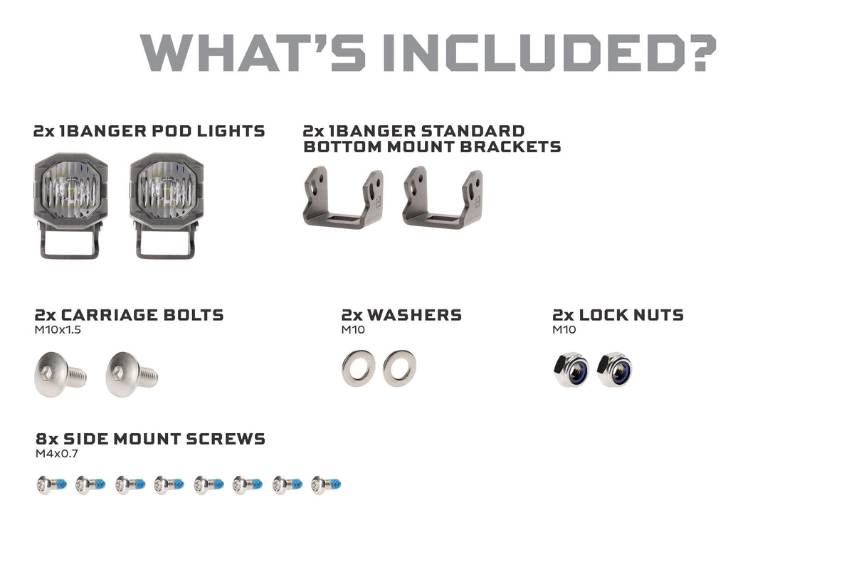 Morimoto 1Banger LED Pods: HXB Flood Beam