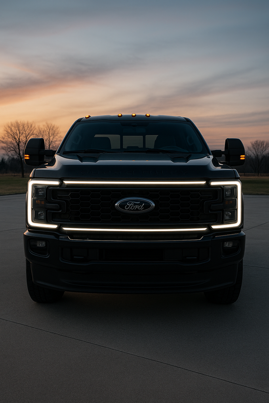 2023-2026 Ford Super Duty “Ghost” LED Grille Light Kit – F-250/F-350/F-450/F-550, IP67, Plug-and-Play Ready