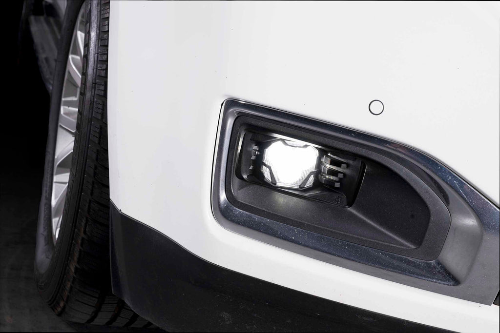 Morimoto 4Banger LED Fog Lights: 2007-2014 Chevy Silverado 2500/3500 HD (Square Fogs)