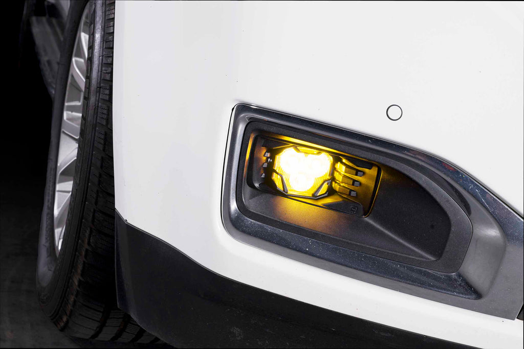 Morimoto 4Banger LED Fog Lights: 2007-2015 Chevy Silverado 1500 (Square Fogs)