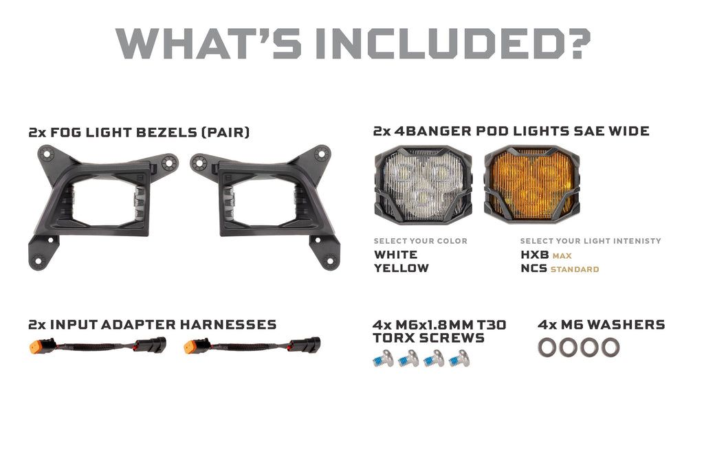 Morimoto 4Banger LED Fog Lights: 2019-2021 Chevy Silverado 1500