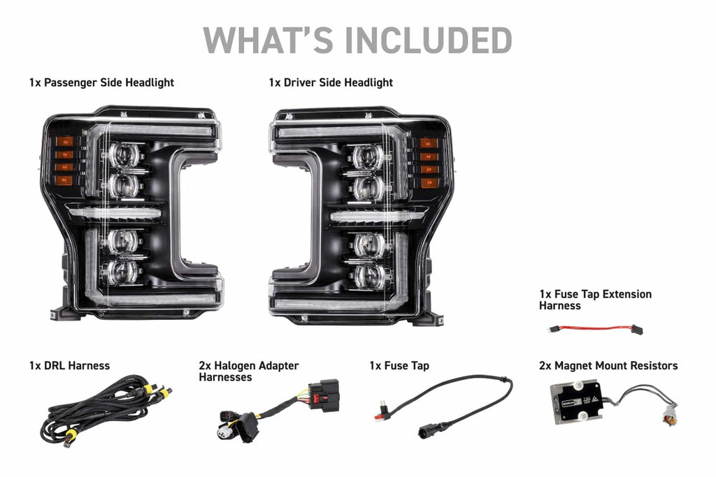 2017-2019 FORD SUPER DUTY XB EVO HYBRID LED HEADLIGHTS