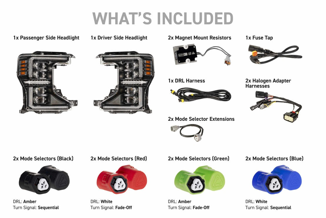 2022-2022 FORD SUPER DUTY XRGB EVO LED HEADLIGHTS