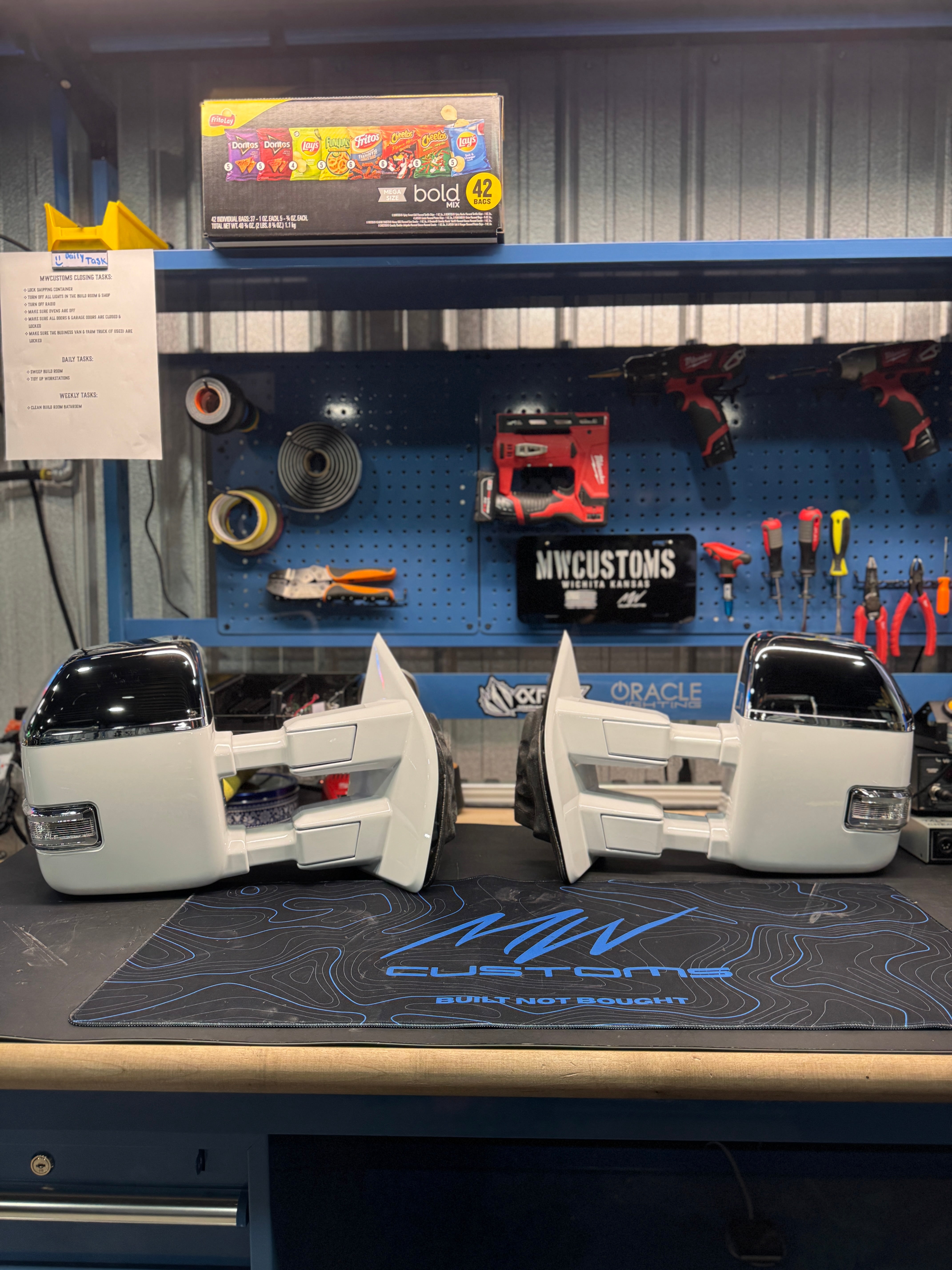 2015-20 Ford F-150 Tow Mirrors - Oxford White (Z1) | MW Customs