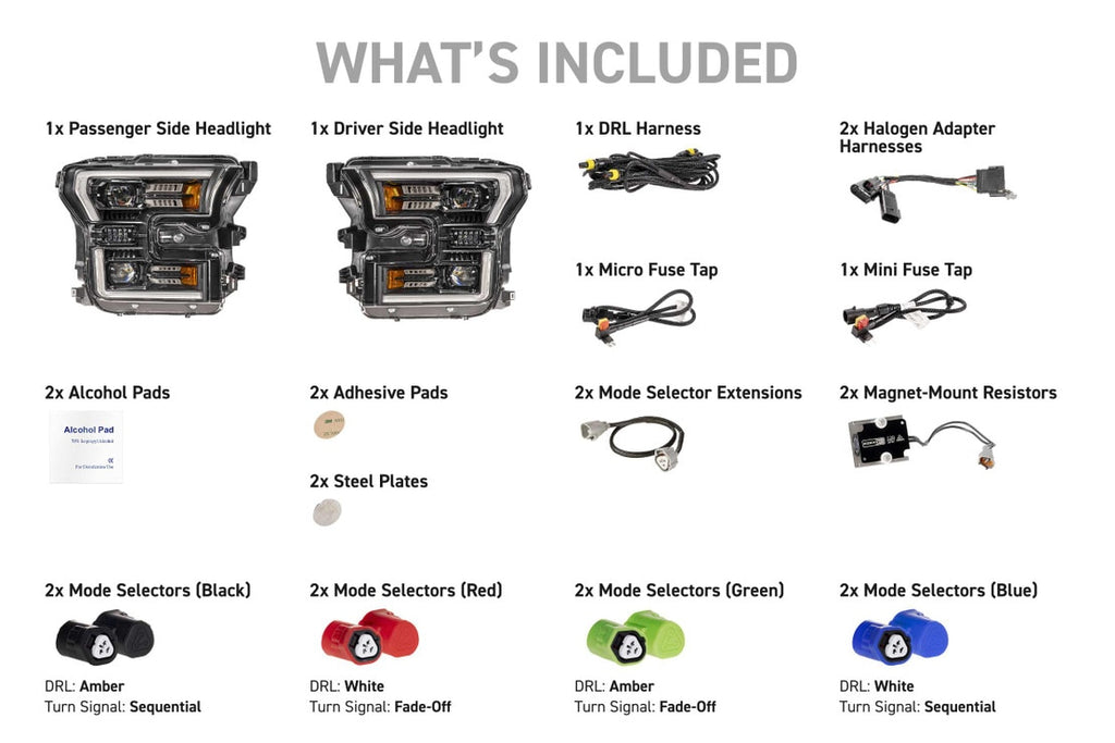 17-20 FORD RAPTOR XB EVO LED HEADLIGHTS