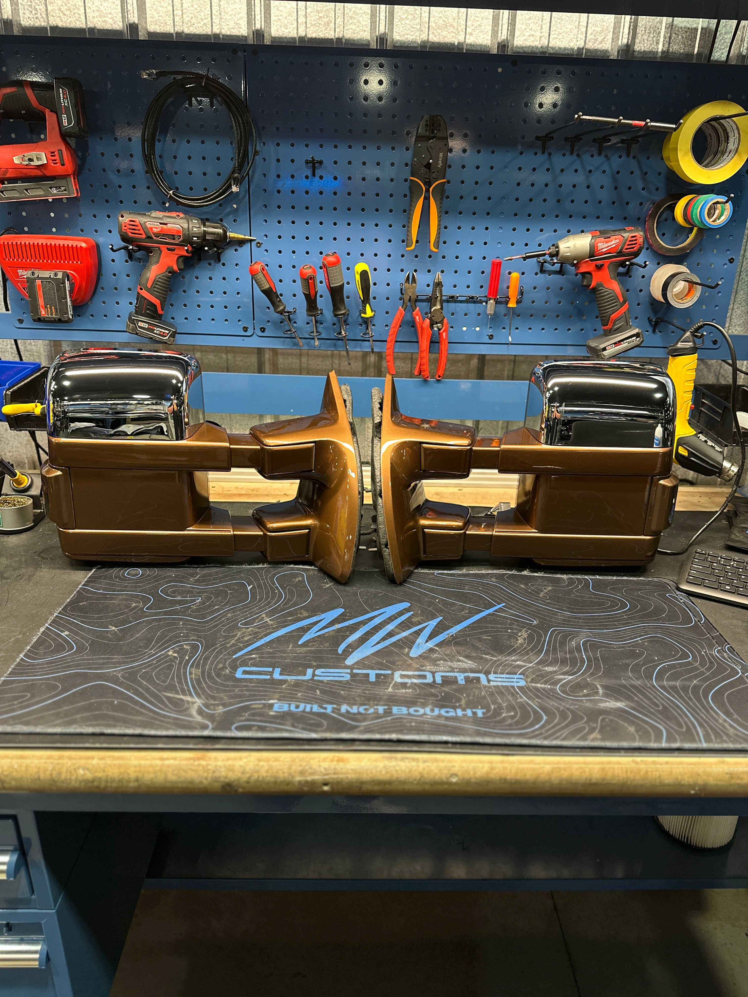 CUSTOM FORD TOW MIRRORS 1999 - 07 FORD SUPER DUTY (2008 Style)