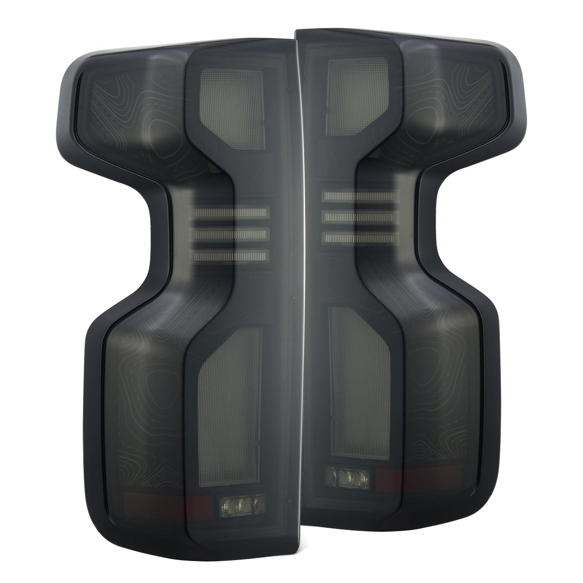2019-2026 Chevy Silverado 1500 & 2020-2026 Silverado HD | AlphaRex TOPO-ETCH LUXX-Series LED Tail Lights