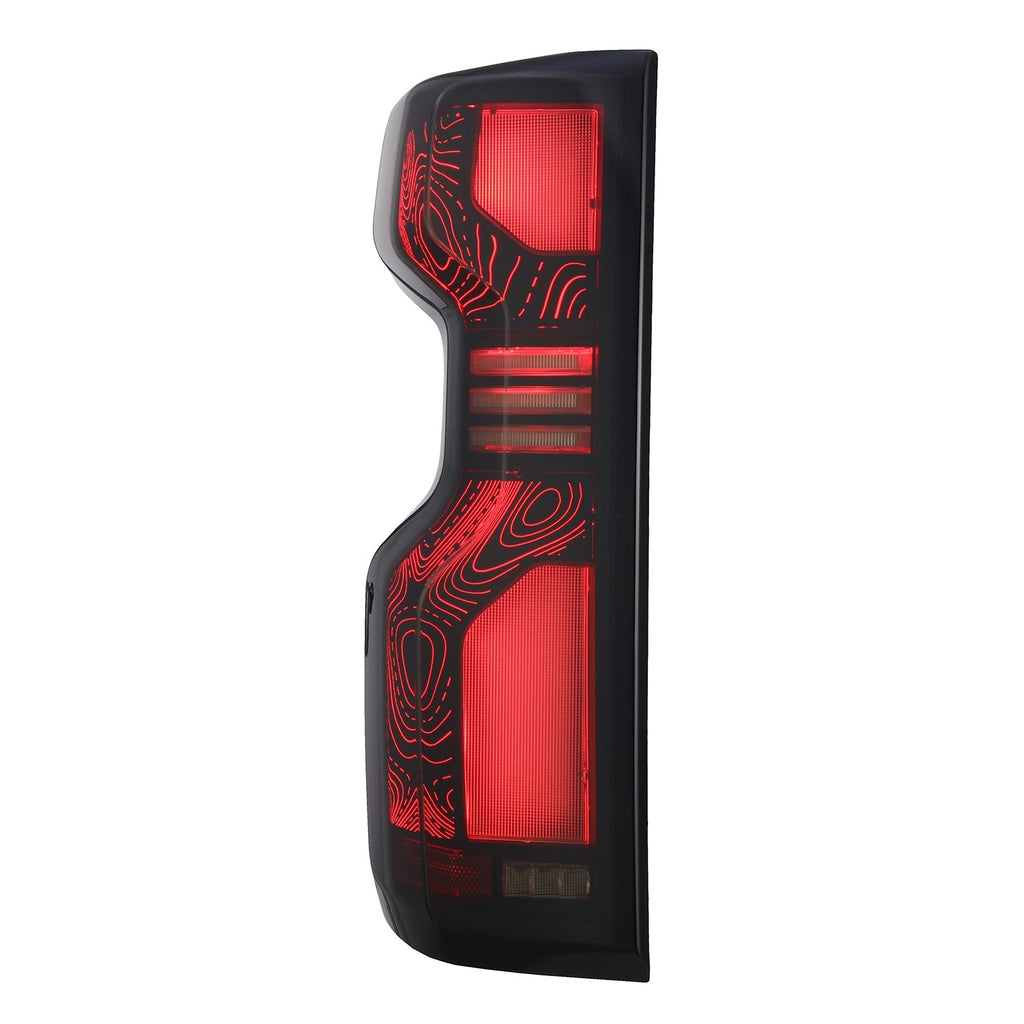 2019-2026 Chevy Silverado 1500 & 2020-2026 Silverado HD | AlphaRex TOPO-ETCH LUXX-Series LED Tail Lights