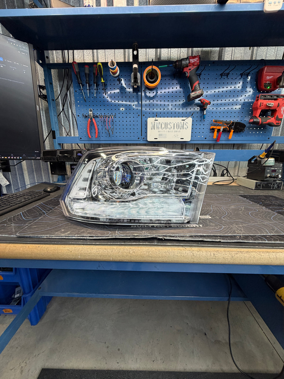 OPEN BOX – 2009-2018 Ram Projector Headlights *CHROME*