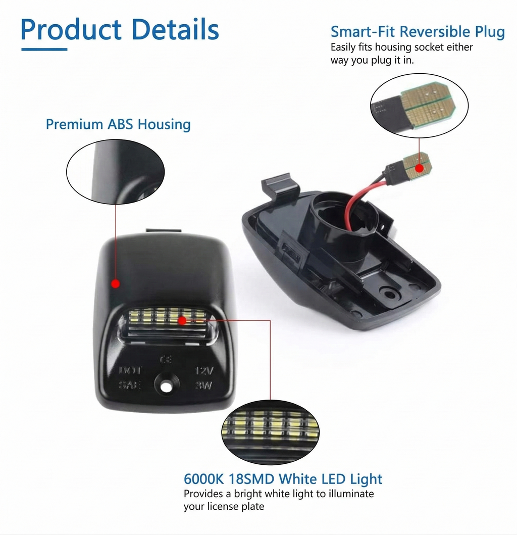 2000-2013 Toyota Tundra LED License Plate Lights
