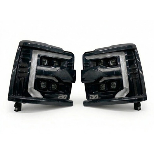 2015-2019 Chevy Silverado HD VX4 Headlights – Black