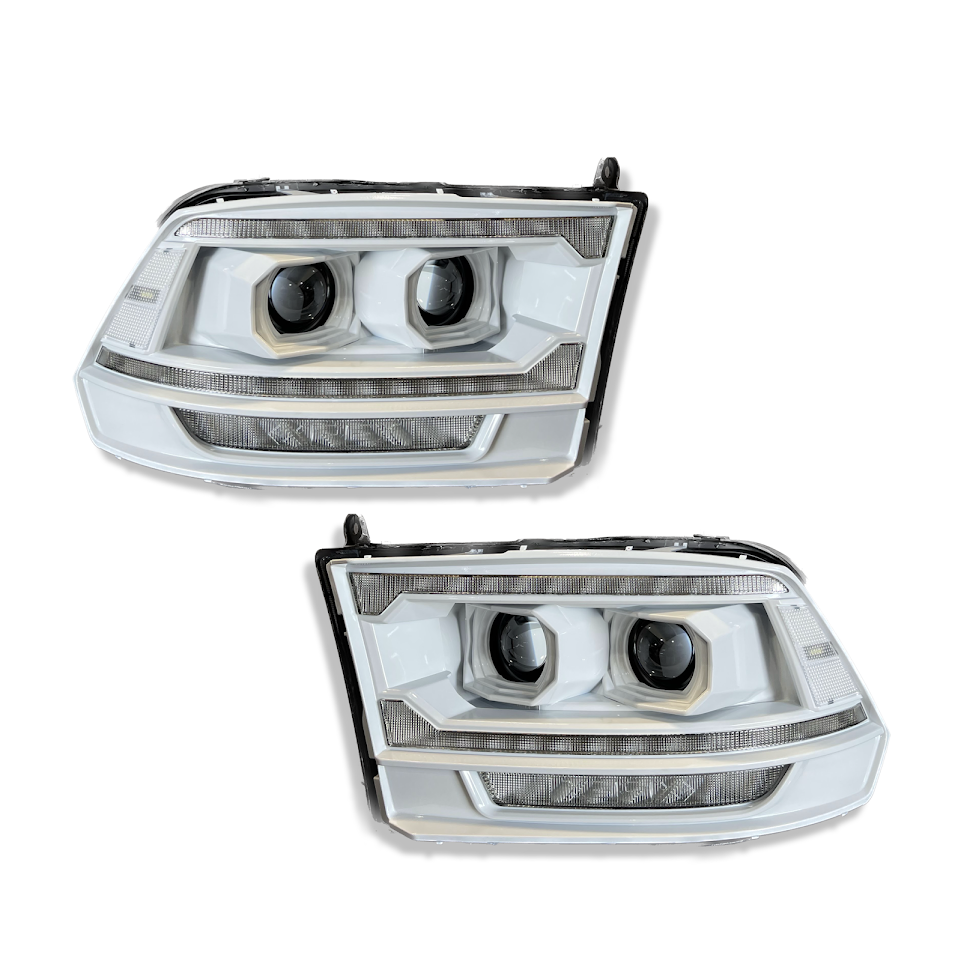 2009-18 DODGE RAM ALPHAREX G2 5TH GEN RAM STYLE HEADLIGHTS