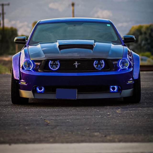 2010-2012 FORD MUSTANG HALO WITH GRILLE FOG LIGHT HALO BUNDLE - RGBW