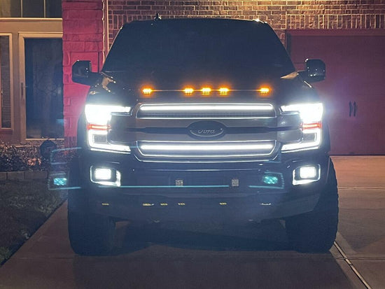 2018-2020 Ford F150 LED Grille Accent Bar – XL/STX/XLT/King Ranch/Lariat, 6500 K, IP67, No-Drill Install