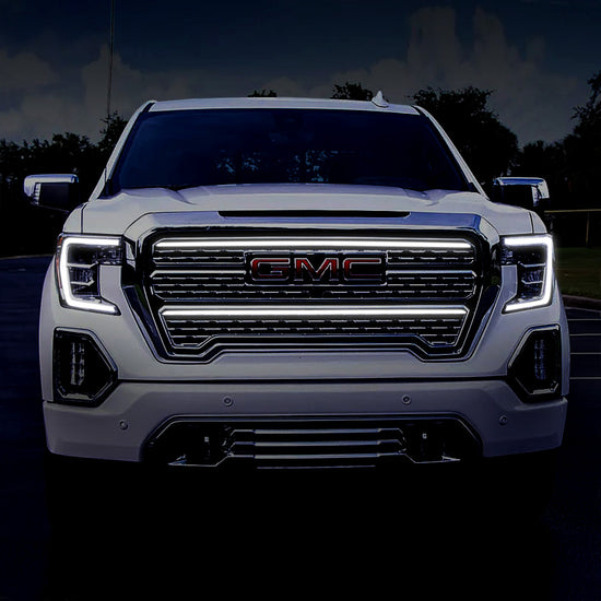 2019-2021 GMC Sierra 1500 Denali LED Grille Light Bar – IP67 Waterproof, Plug-and-Play Ready Install