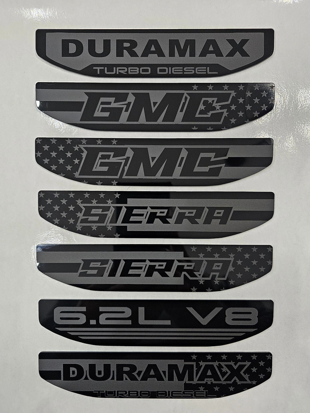 2019-2026 GMC Sierra 1500 | Fender Emblem Inserts (14 Styles) (installed reference photo)