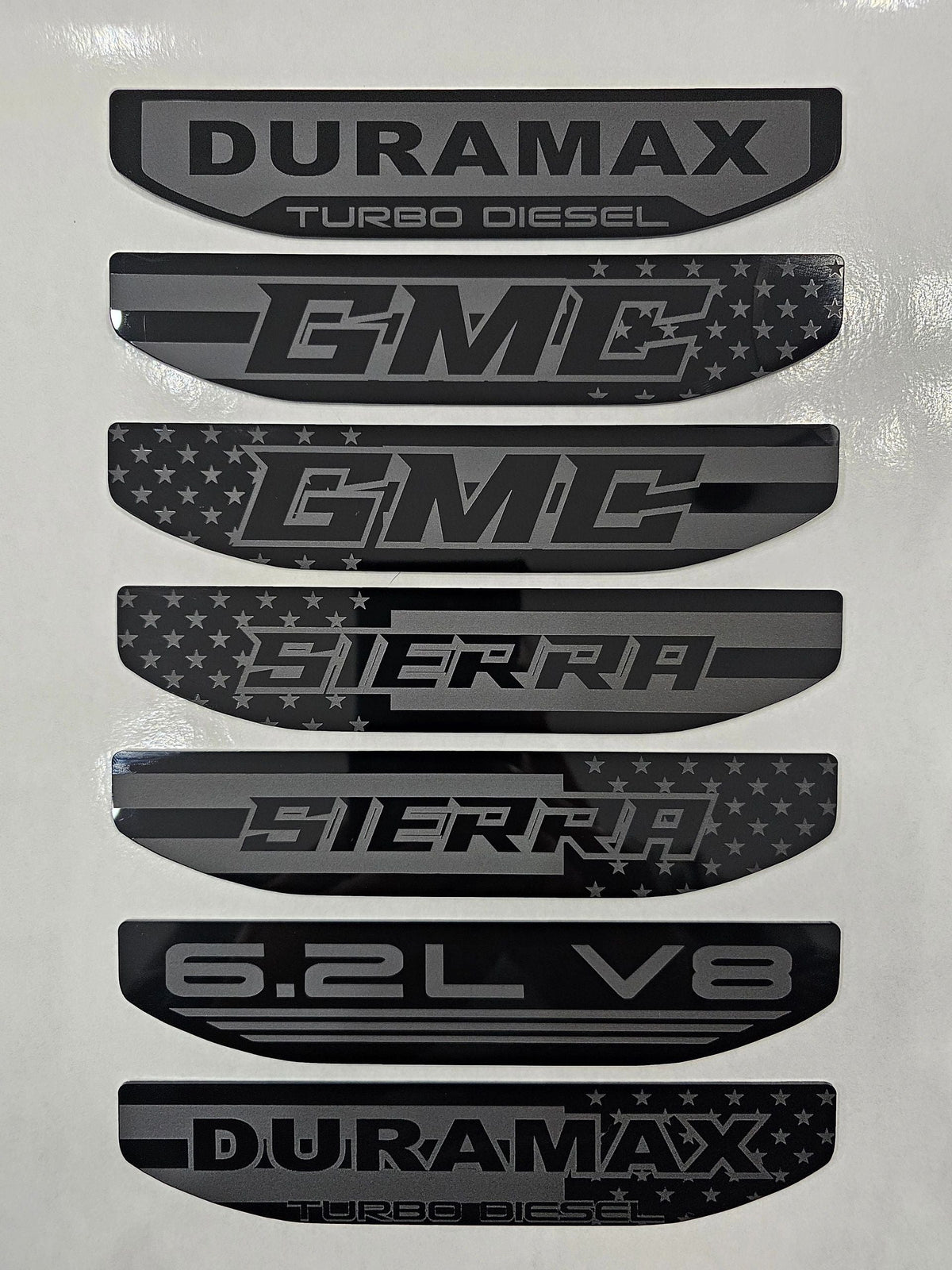 2019-2026 GMC Sierra 1500 | Fender Emblem Inserts (14 Styles) (installed reference photo)