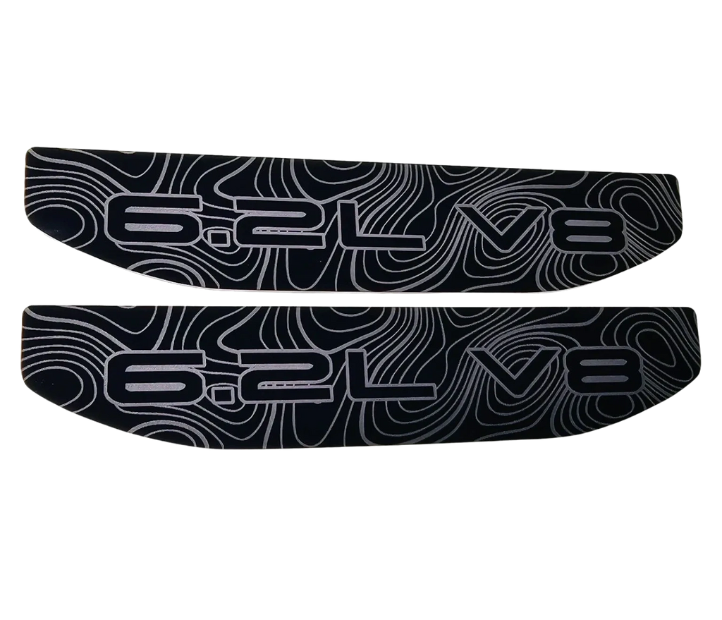 2019-2026 GMC Sierra 1500 | 6.2L V8 Topography Fender Emblem Inserts (installed reference photo)