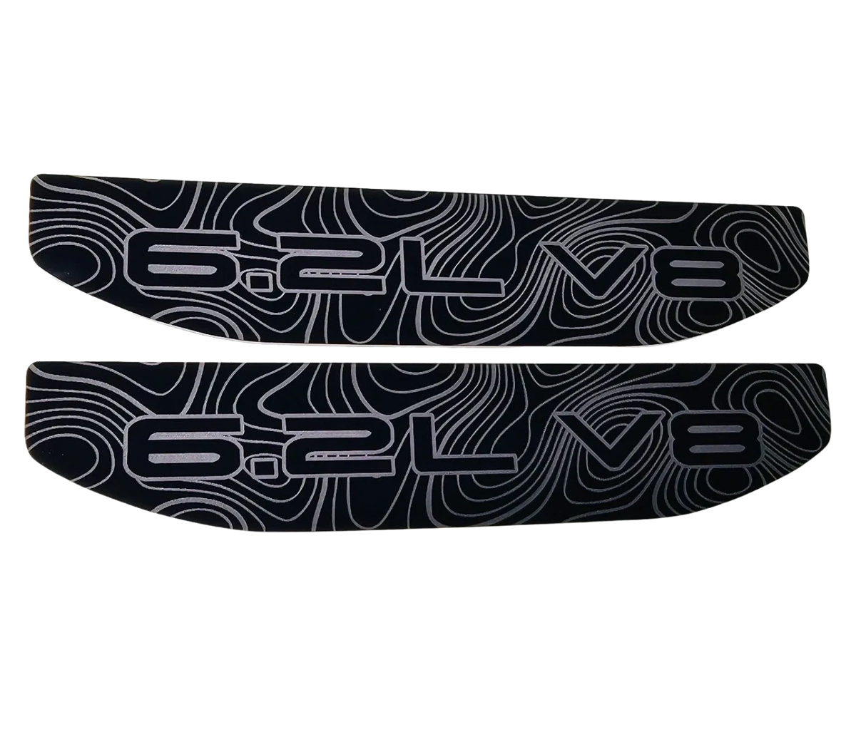 2019-2026 GMC Sierra 1500 | 6.2L V8 Topography Fender Emblem Inserts (installed reference photo)