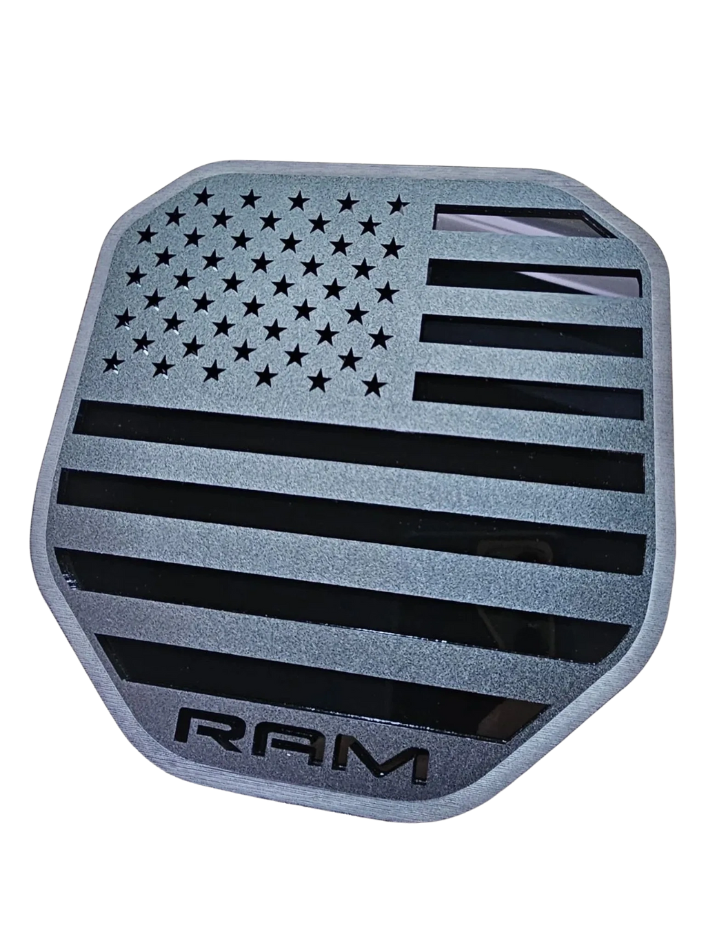 2019-2026 Ram 1500 | American Flag Tailgate Emblem (installed reference photo)