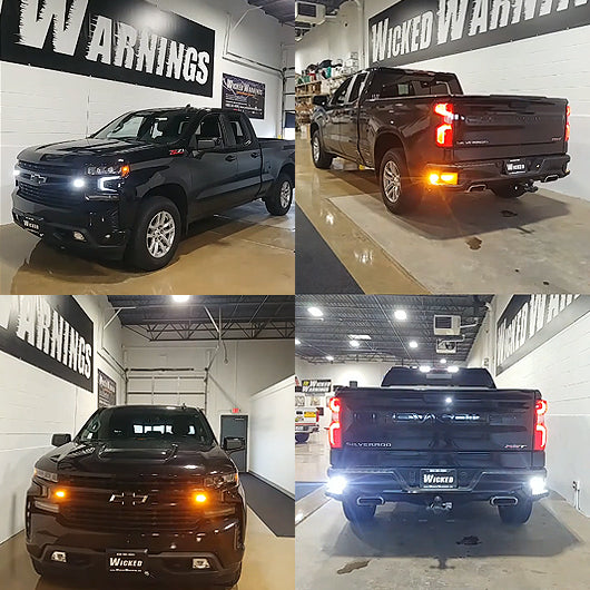 Z71 Amber-White Truck Strobe Light Kit