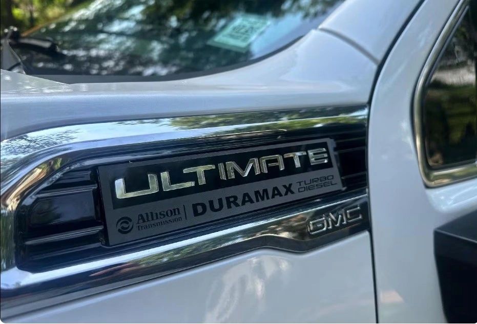 2020-2026 GMC Sierra HD | Ultimate Duramax-Style Fender Emblems (Pair) (installed reference photo)