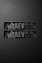 2020-2026 GMC Sierra HD | AEV 6.6L V8 Fender Emblems (Pair) (installed reference photo)