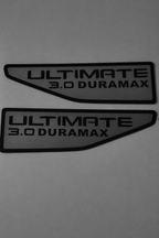 2021-2026 GMC Yukon | Ultimate 3.0 Duramax-Style Fender Emblem Inserts (Pair) (installed reference photo)