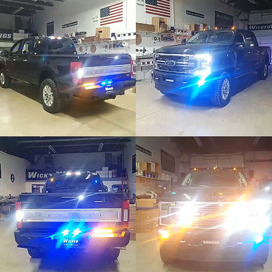 F-250 Public Roadway Amber, White & Blue Kit