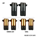 2019-2026 Silverado & Sierra tow mirror marker lights, clear lens with spot lights, amber running light