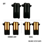 2019-2026 Silverado & Sierra tow mirror marker lights, smoked lens, amber running light