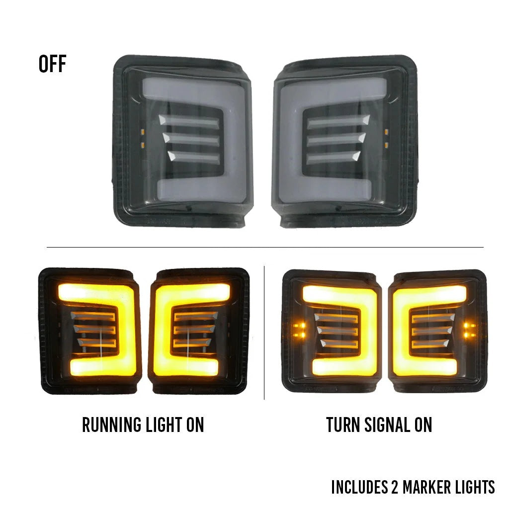 Ford 2008-style tow mirror marker lights, amber running light