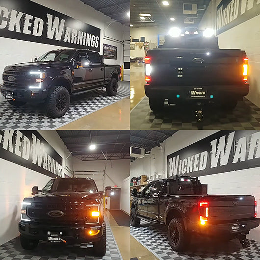 F-250 Factory + Aftermarket Strobe Kit