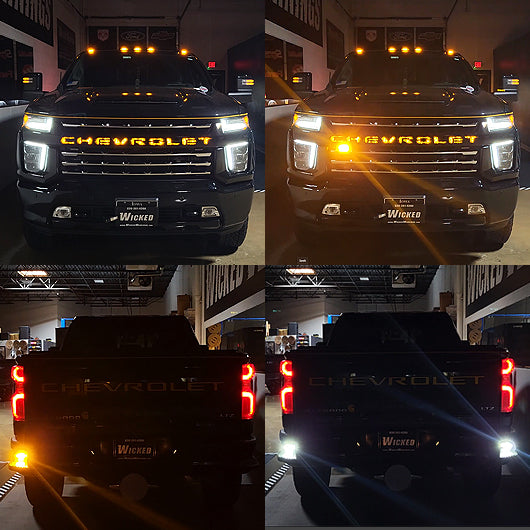 2500 Amber Grille Backlight & Amber Strobe Lights Kit