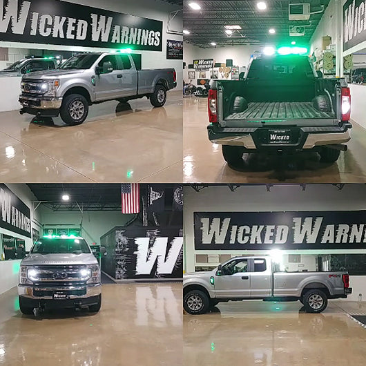 Green & White Strobe Lights Kit