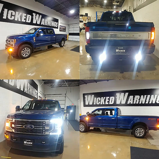 F-350 Amber-White Warning Lights Kit