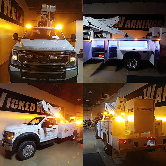 F-550 Bucket Truck Amber Construction Lights Kit