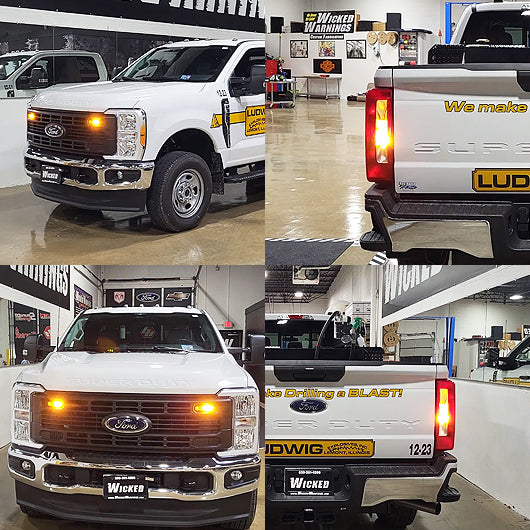 F-350 XL 4-Corner Construction Emergency Strobe Light Kit