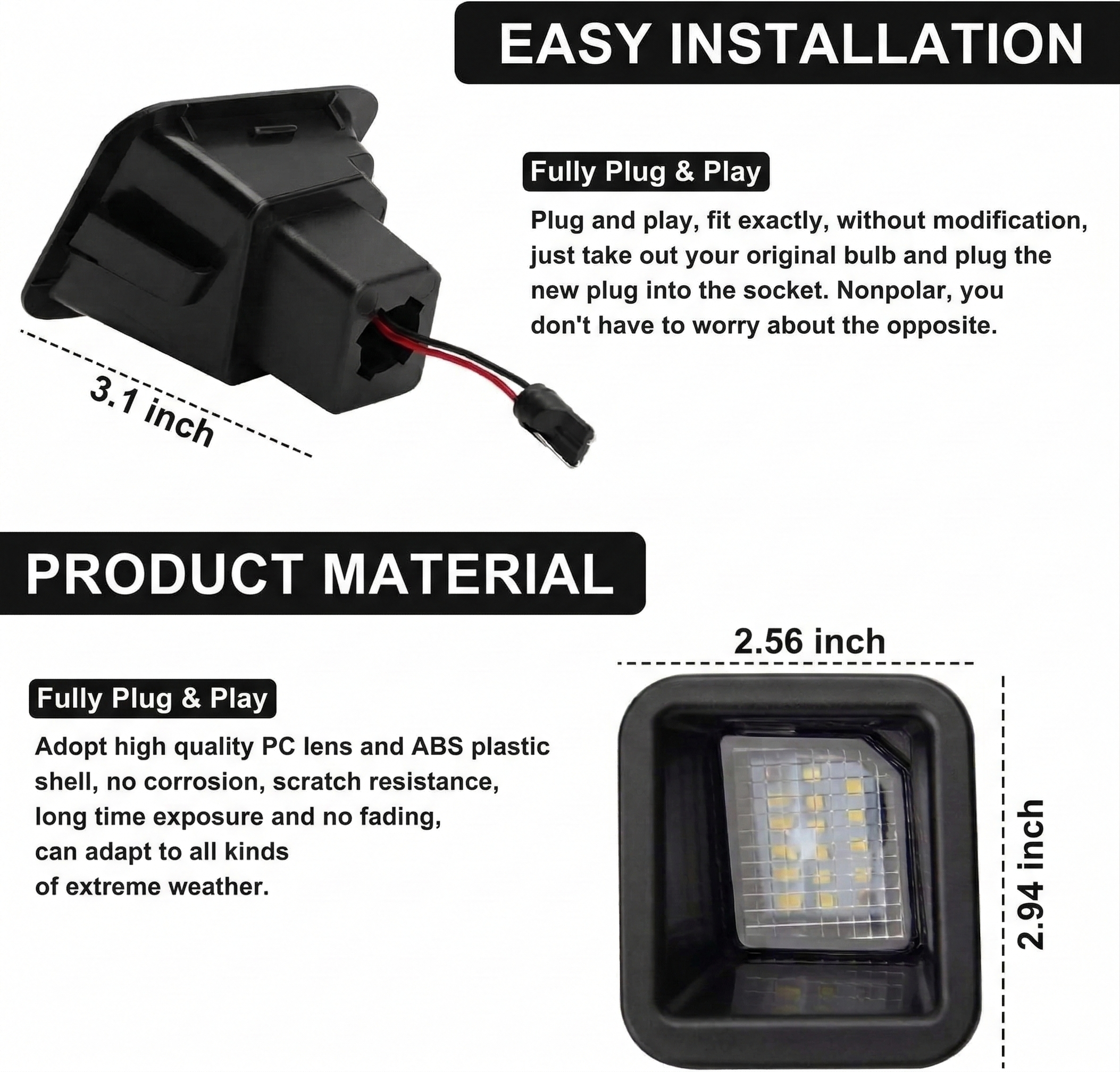 2015-2020 Ford F-150 LED License Plate Lights