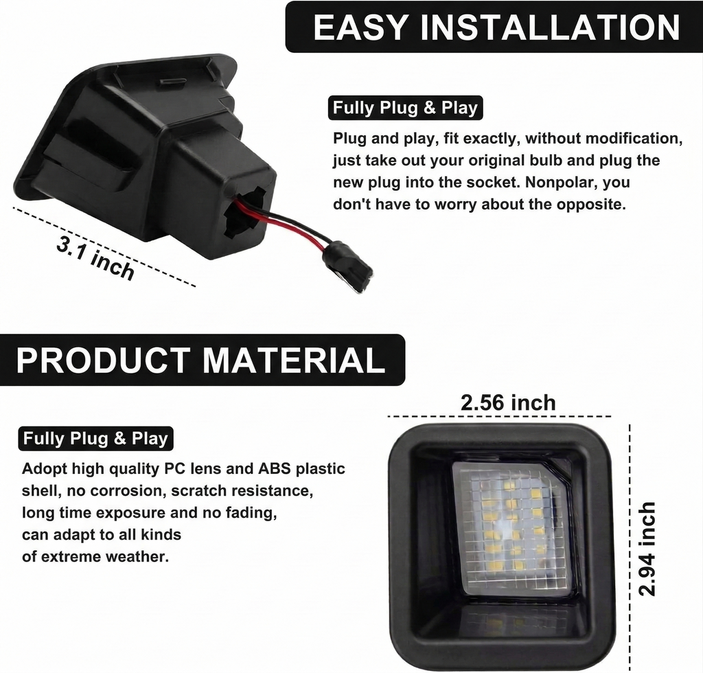 2017-2022 Ford Super Duty F-250/F-350 LED License Plate Lights