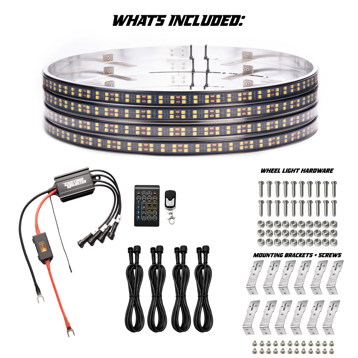 Double Row Pure White Wheel Lights