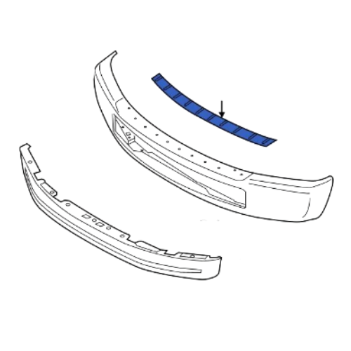 2015 - 26 FORD F150 COLORMATCHED FRONT BUMPER STEP PAD