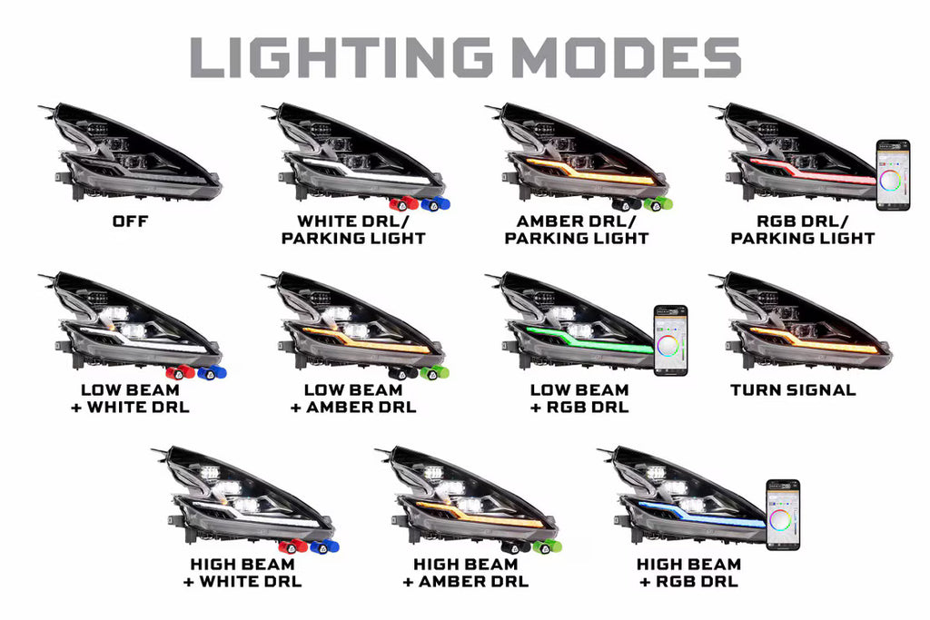 2009 - 21 NISSAN 370Z XRGB EVO LED HEADLIGHTS